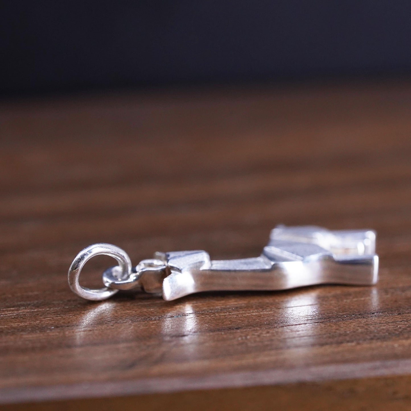 Vintage Sterling silver Handmade pendant, 925 origami giraffe charm