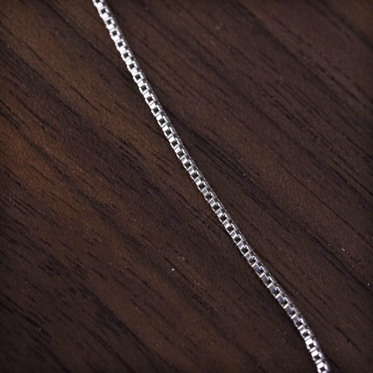 20”, 1mm, vintage Italy Sterling silver box chain, Italy 925 necklace