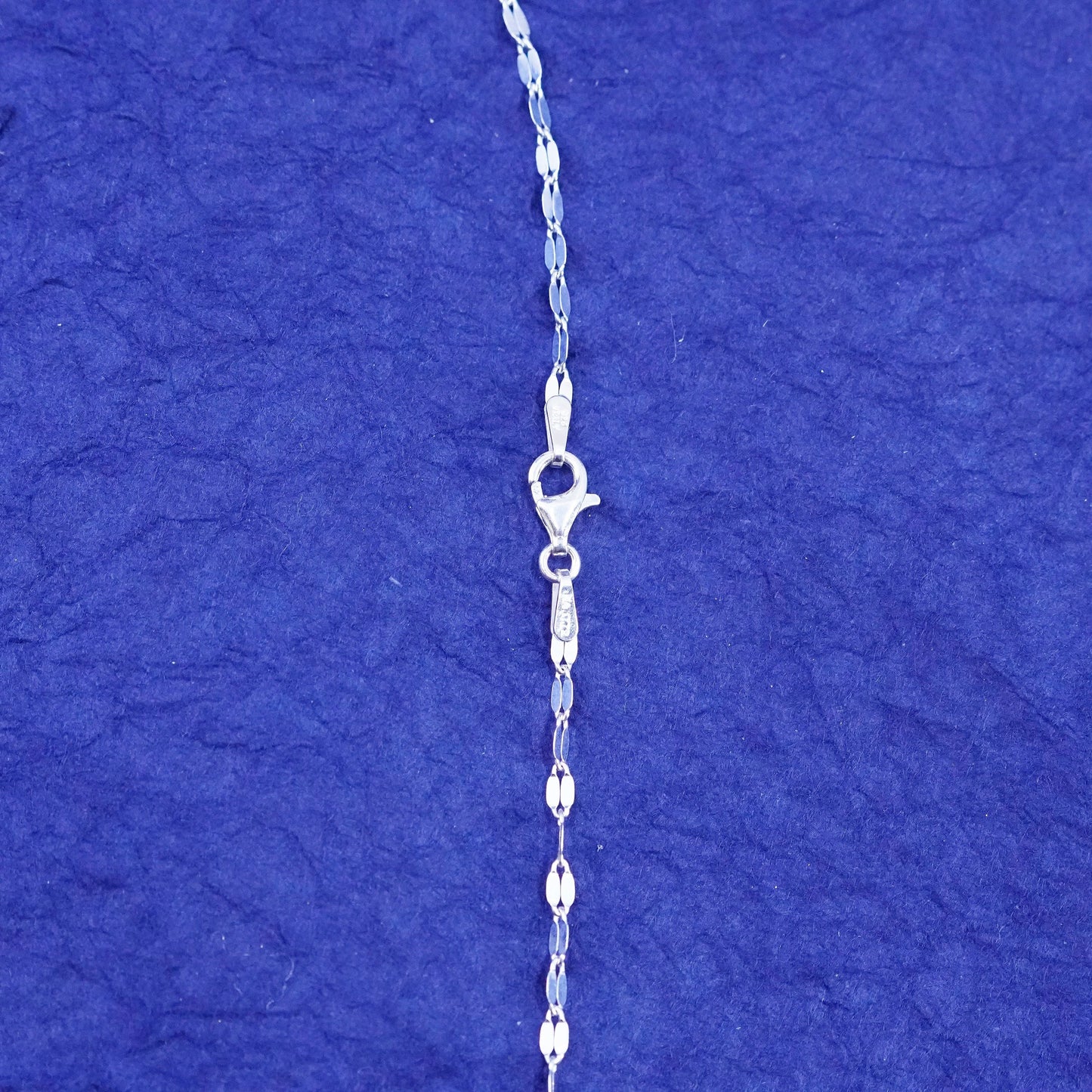 24”, 1mm, vintage Sterling silver handmade long necklace, 925 flatten chain