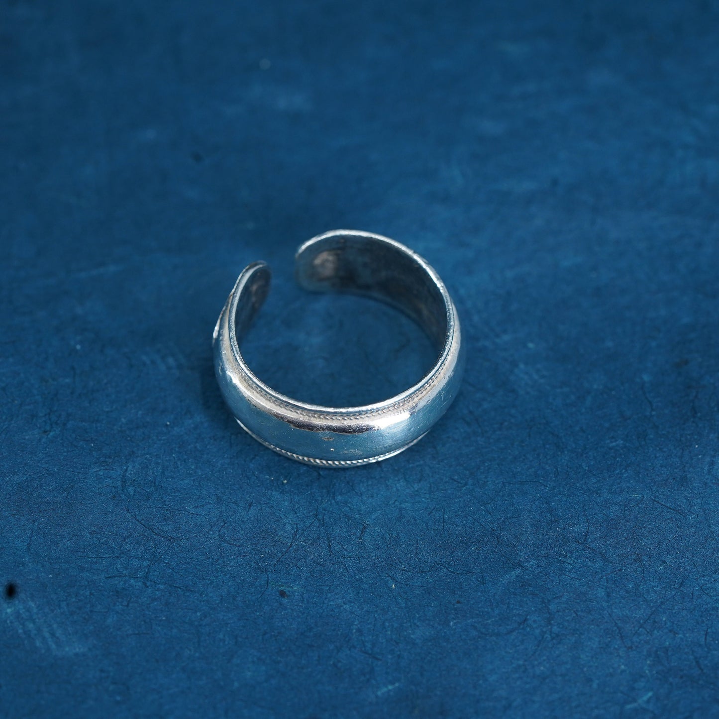Size adjustable, vintage sterling silver handmade ring, 925 band
