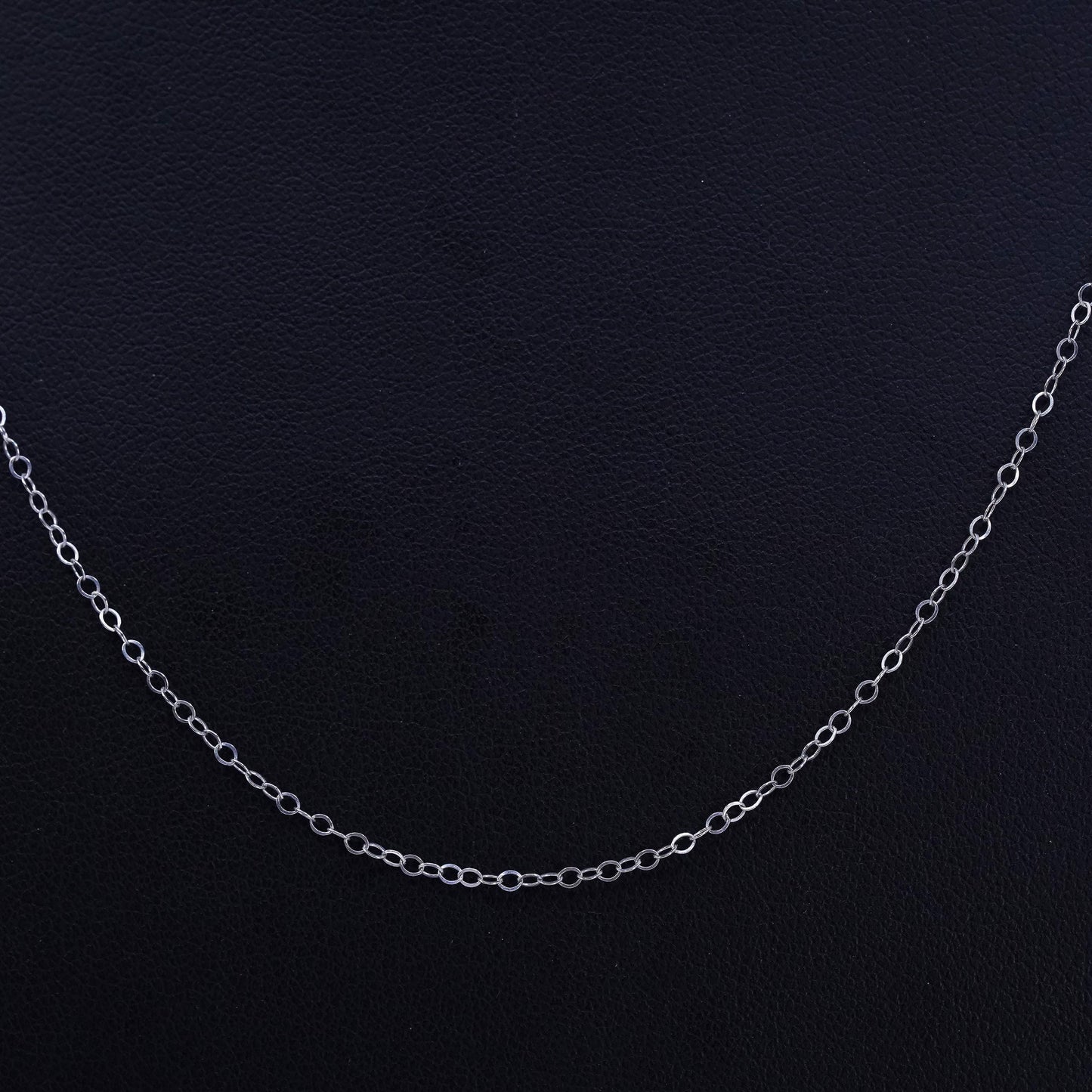20” 1mm, vintage Italian Sterling 925 silver circle chain necklace