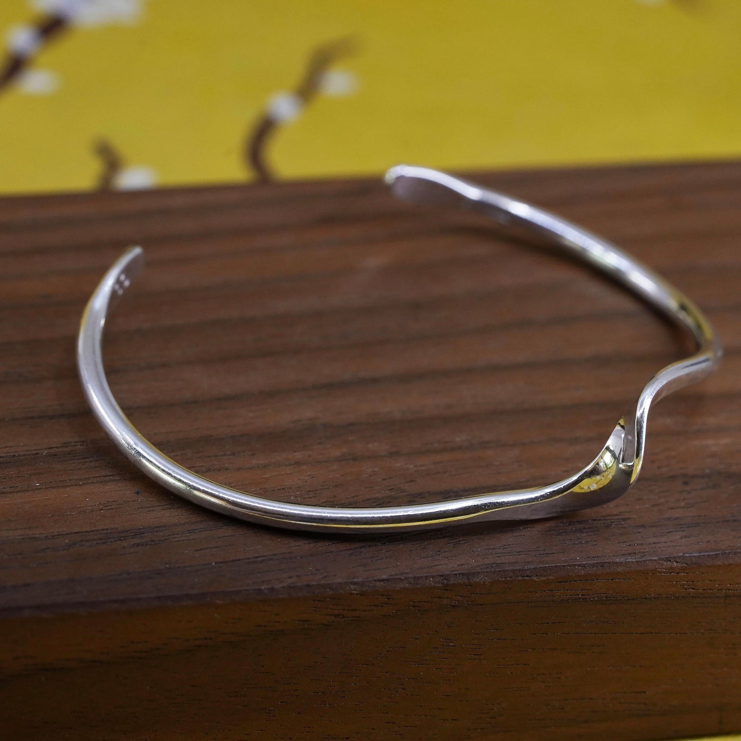 6.75", Vintage southwestern Sterling silver handmade bracelet, 925 twisted cuff