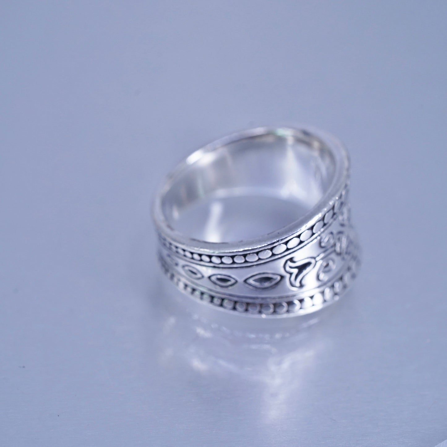 Size 7.5, Brighton Sayan Sterling silver ring, engagement, 925 textured band