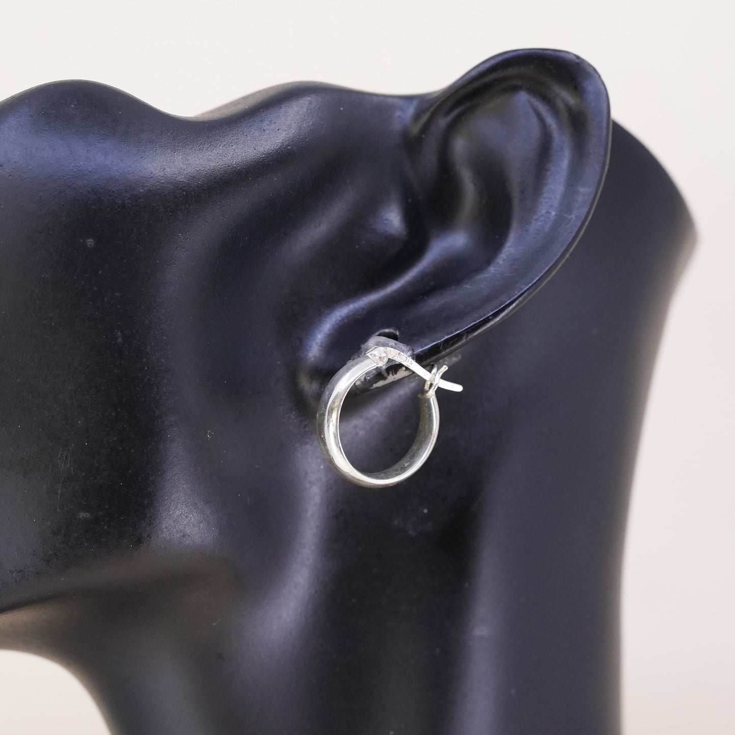 0.75", Vintage sterling silver single earring, fashion primitive hoop