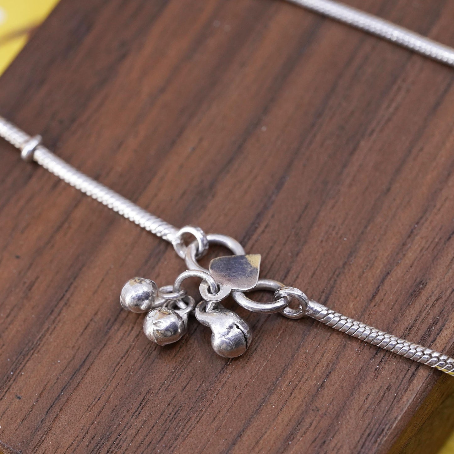 10.5", Sterling silver Novica Sterling Silver 'Jaipur Dancer', 925 anklet