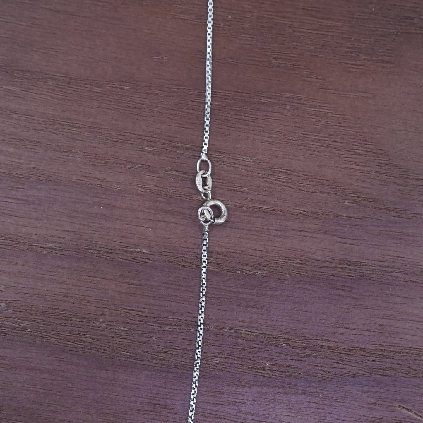 24”, 1mm, vintage Sterling silver box chain, Italy 925 necklace