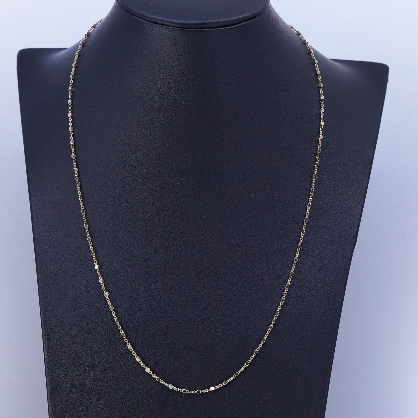 20” Italian Danecraft vermeil gold over Sterling 925 silver bead chain necklace