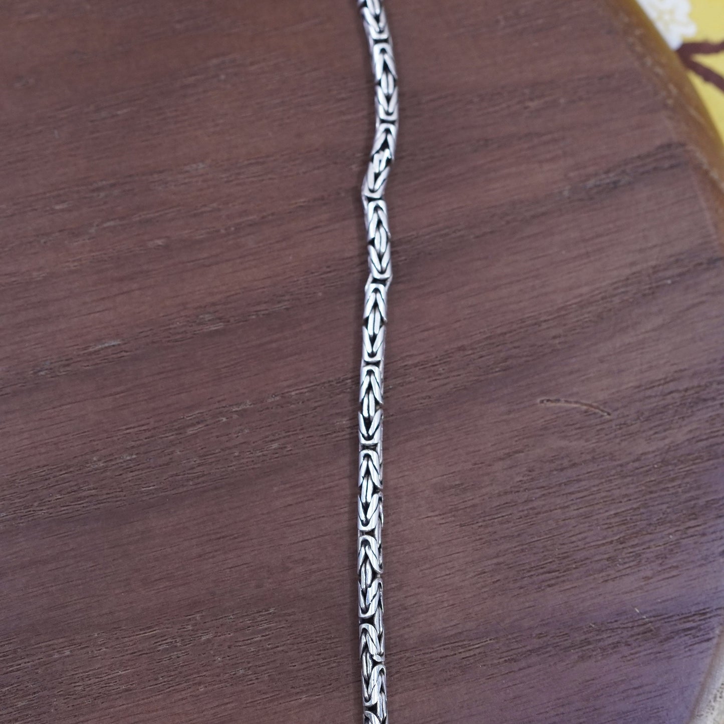 17” VTG sterling silver 925 Bali birdcage Byzantine chain, men’s necklace