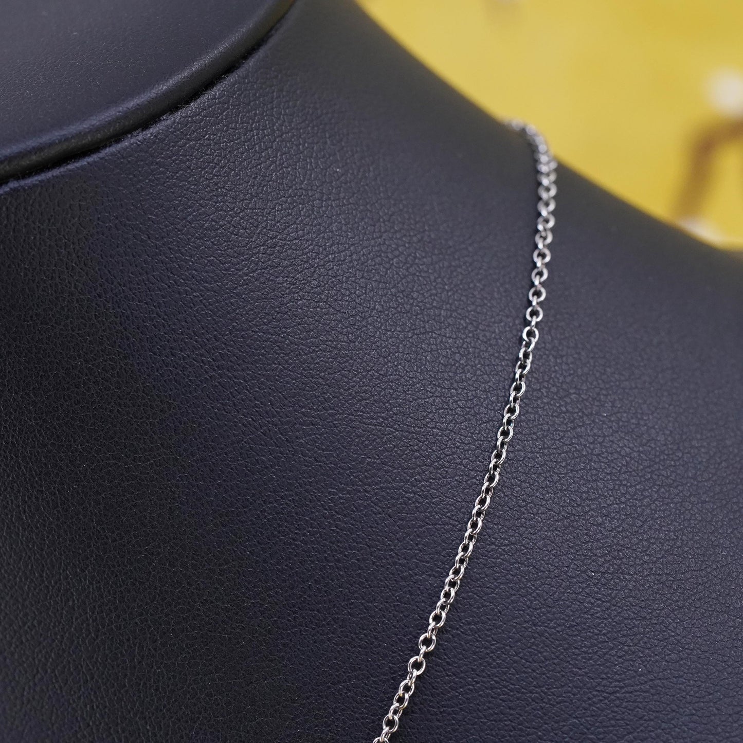 16” 1.6mm, vintage Sterling silver necklace, 925 circle chain