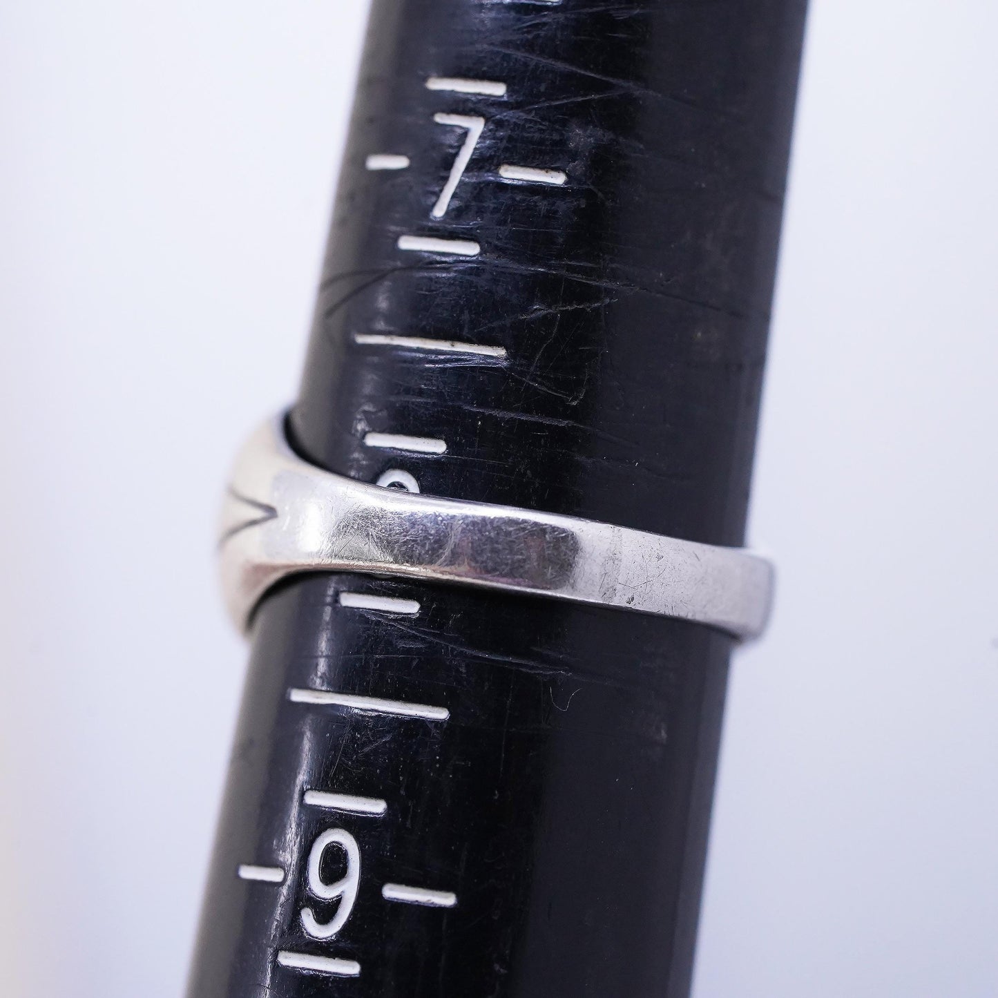 Size 8, Native American Bell Trading sterling silver ring, 925 band thunderbird