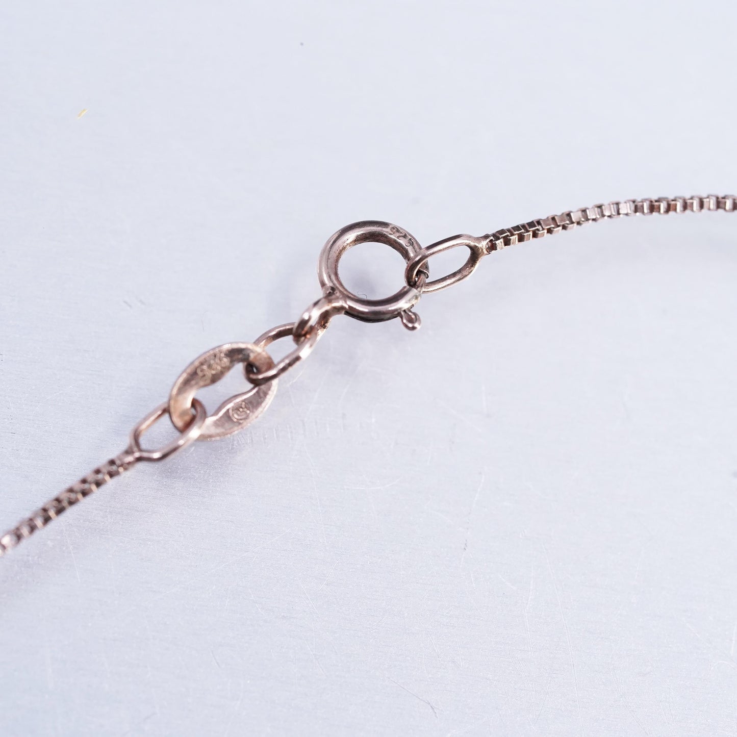 18”, vermeil rose gold Sterling 925 silver necklace cluster cz heart pendant