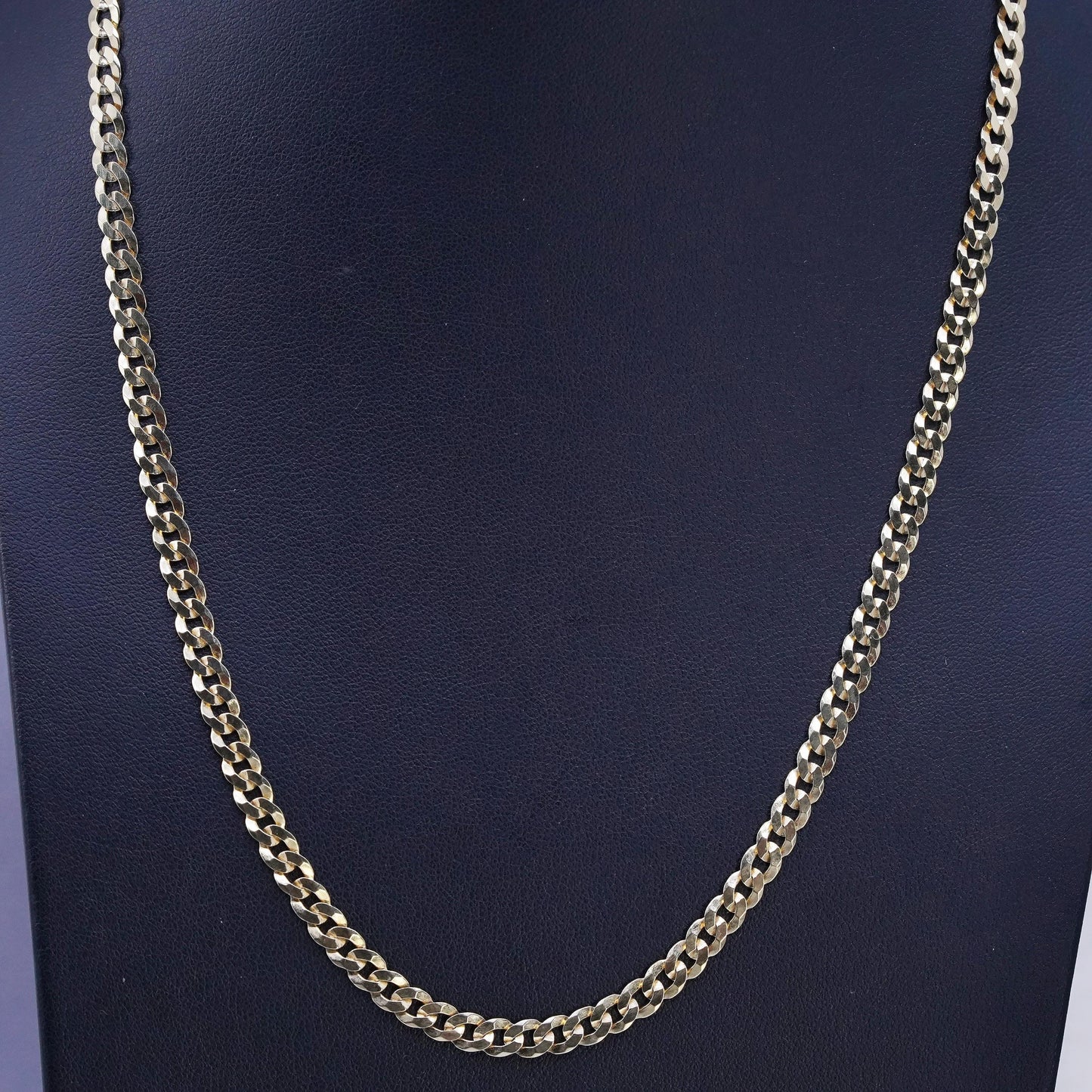 20" Italian LIRM vermeil gold over Sterling 925 silver curb necklace