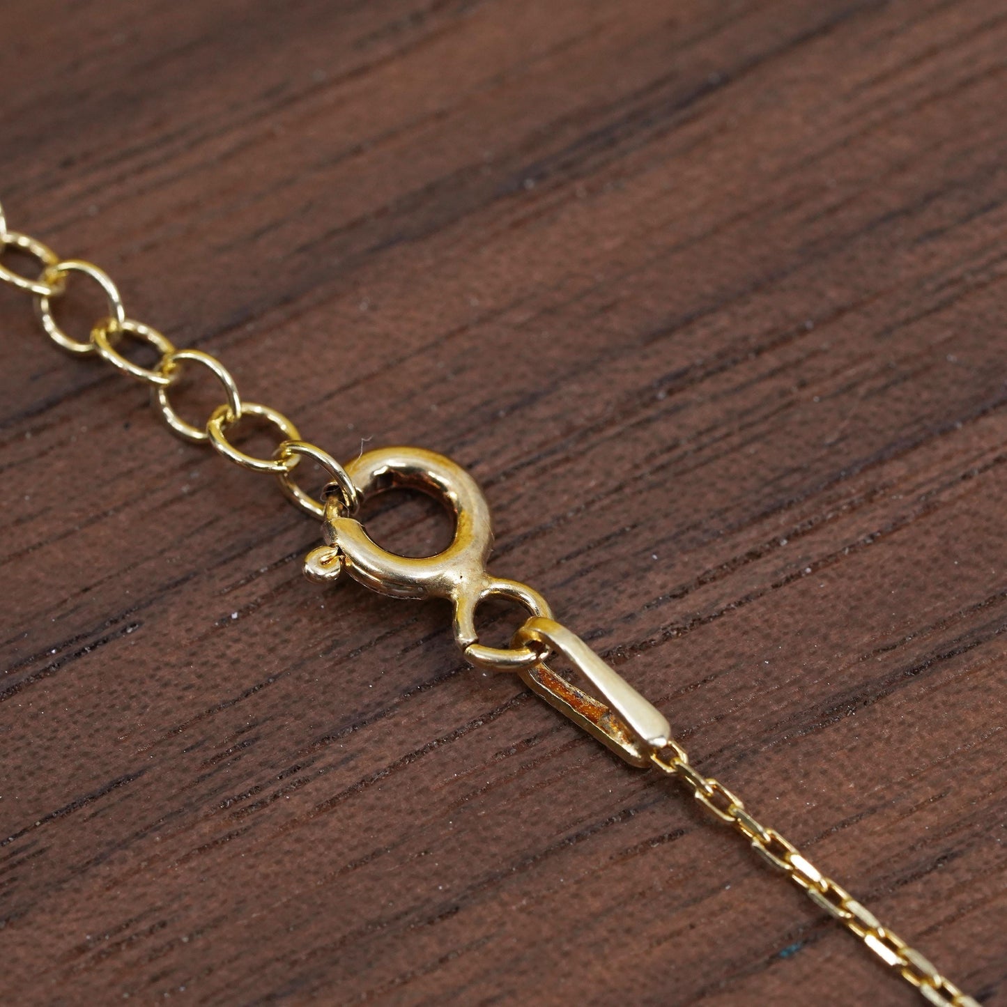 14+2", sterling silver necklace, vermeil gold 925 chain Lotus flower pendant