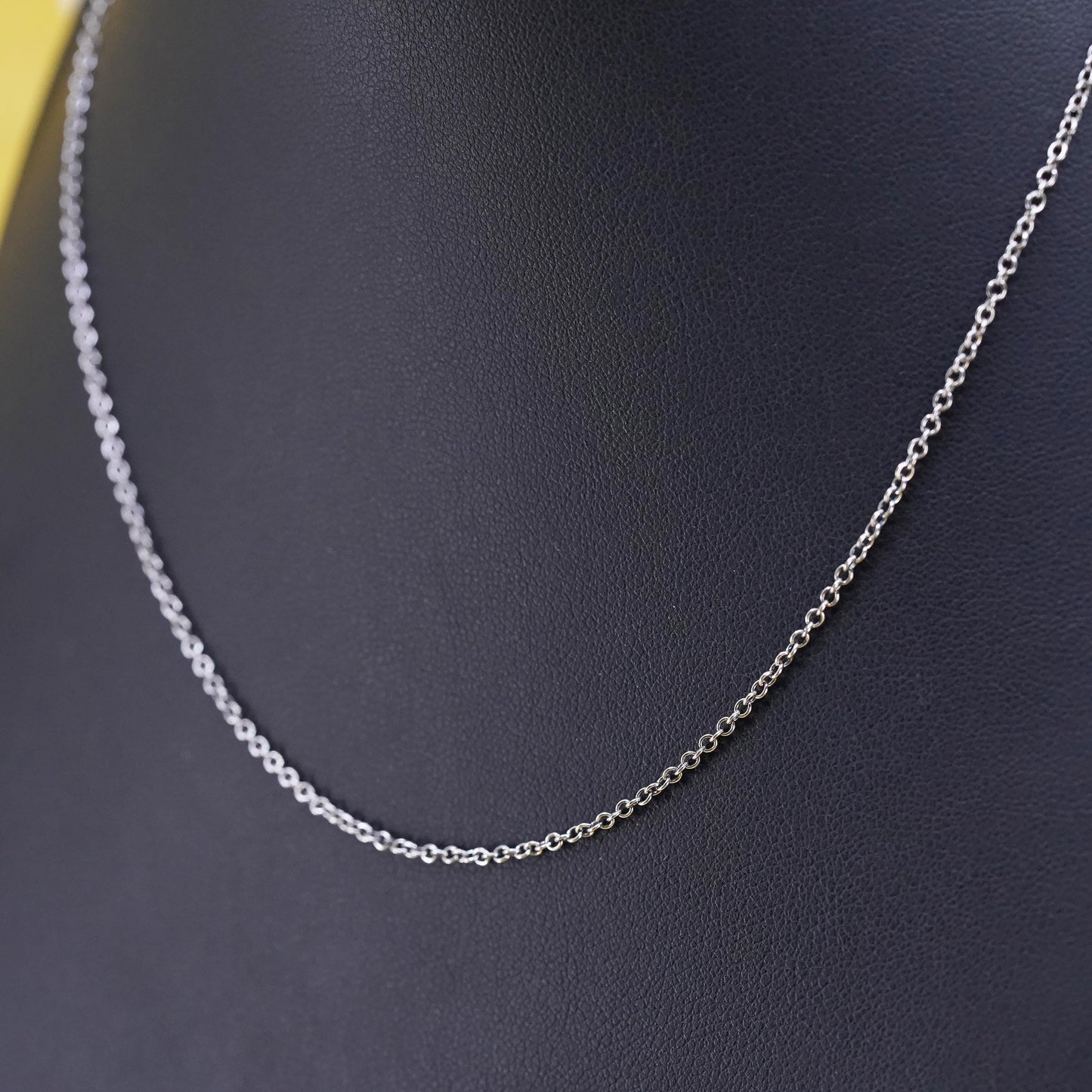 16” 1.6mm, vintage Sterling silver necklace, 925 circle chain