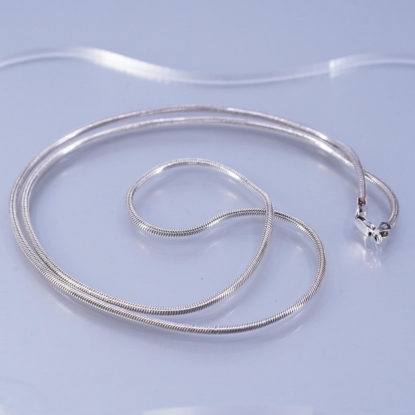 24” 2mm, vintage Italian Sterling 925 silver box chain necklace