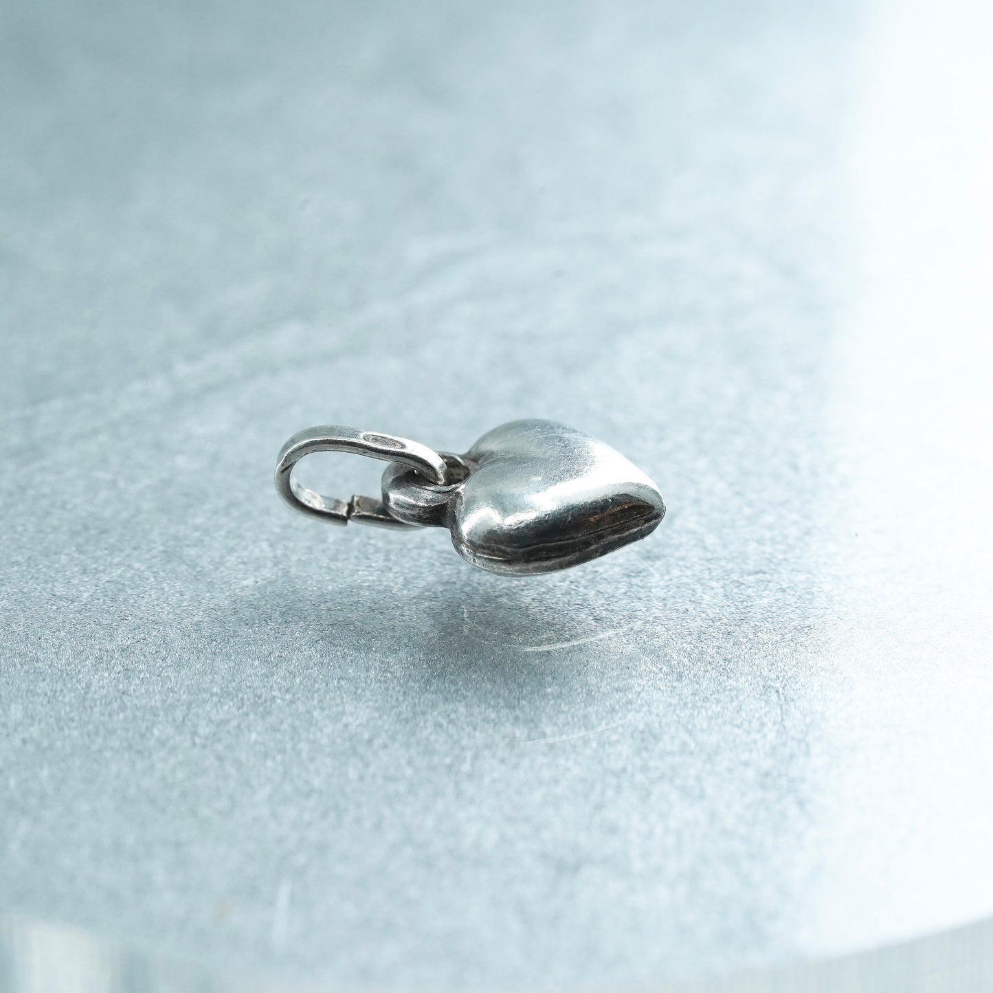 vintage sterling 925 silver heart charm pendant