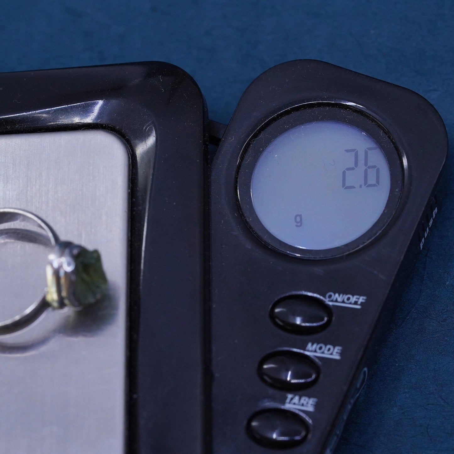 Size 5.25, vintage sterling 925 silver handmade ring with jade