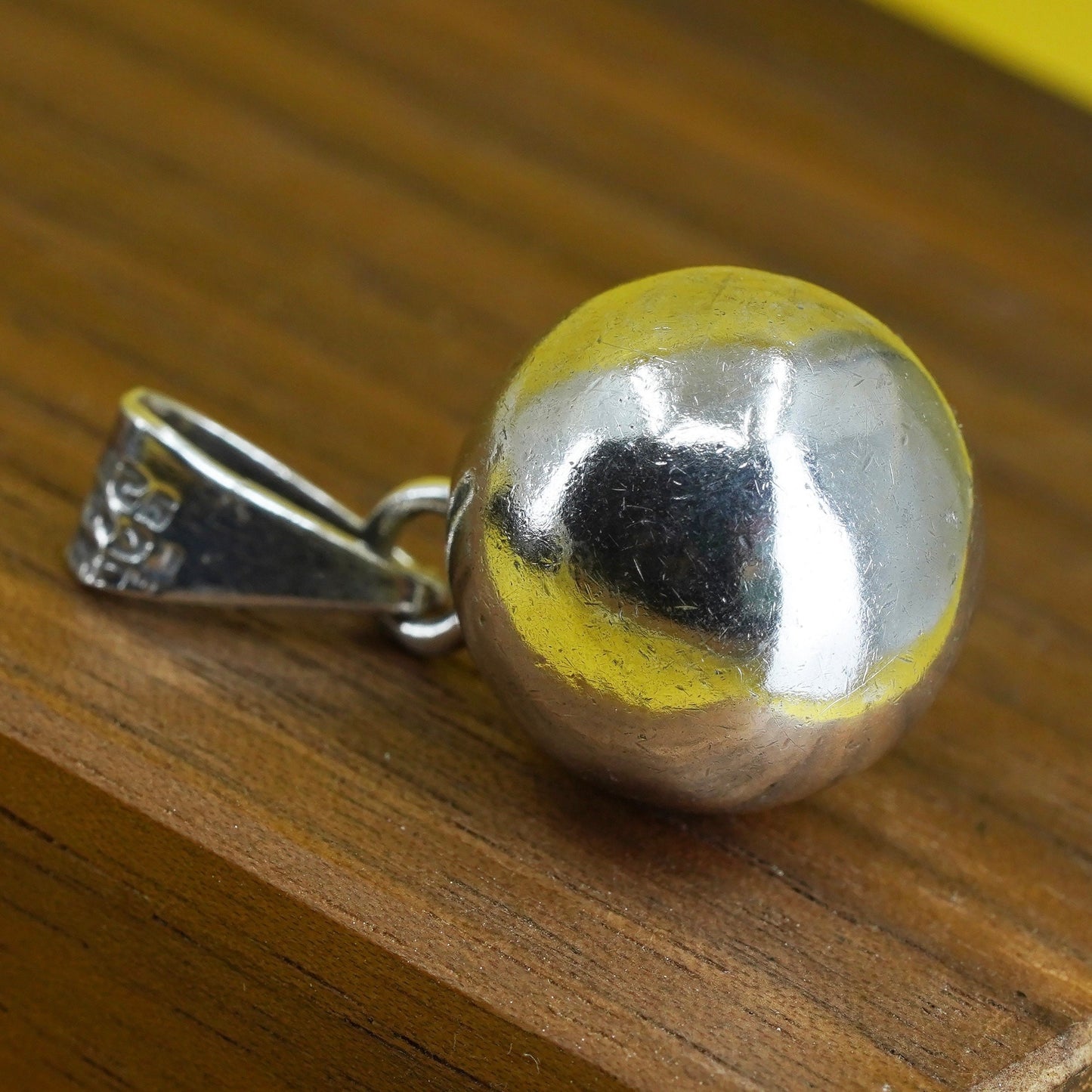 0.75”, Mexican Sterling silver handmade harmony bell, chime, 925 pendant