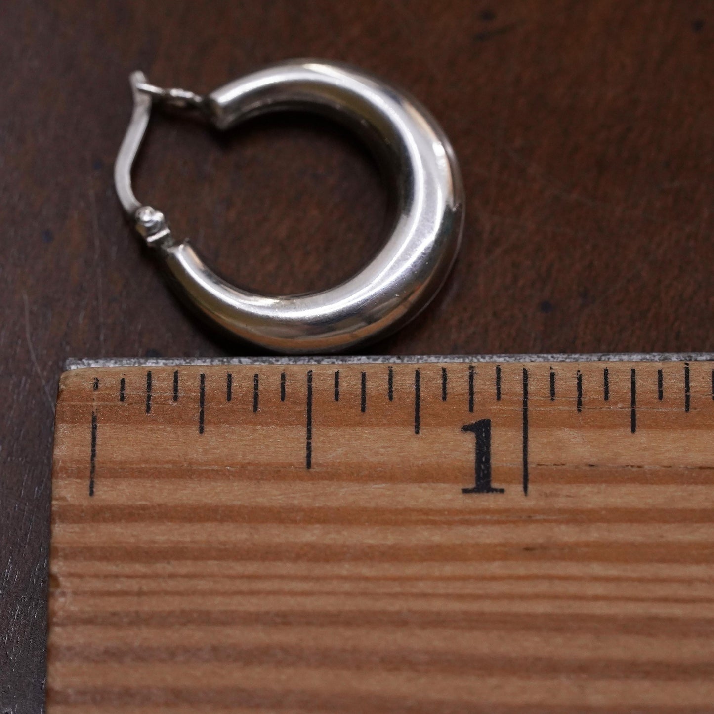0.75", sterling silver loop single earring, fashion minimalist primitive hoop