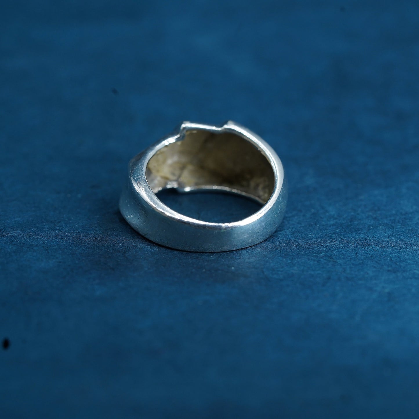 Size 6, minimalist, simple Sterling silver ribbed ring, 925 statement ring