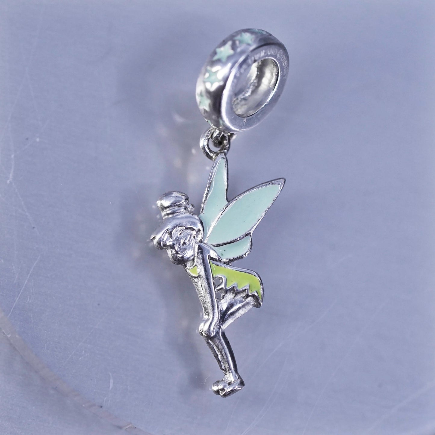 Vintage sterling 925 silver handmade fairy charm pendant