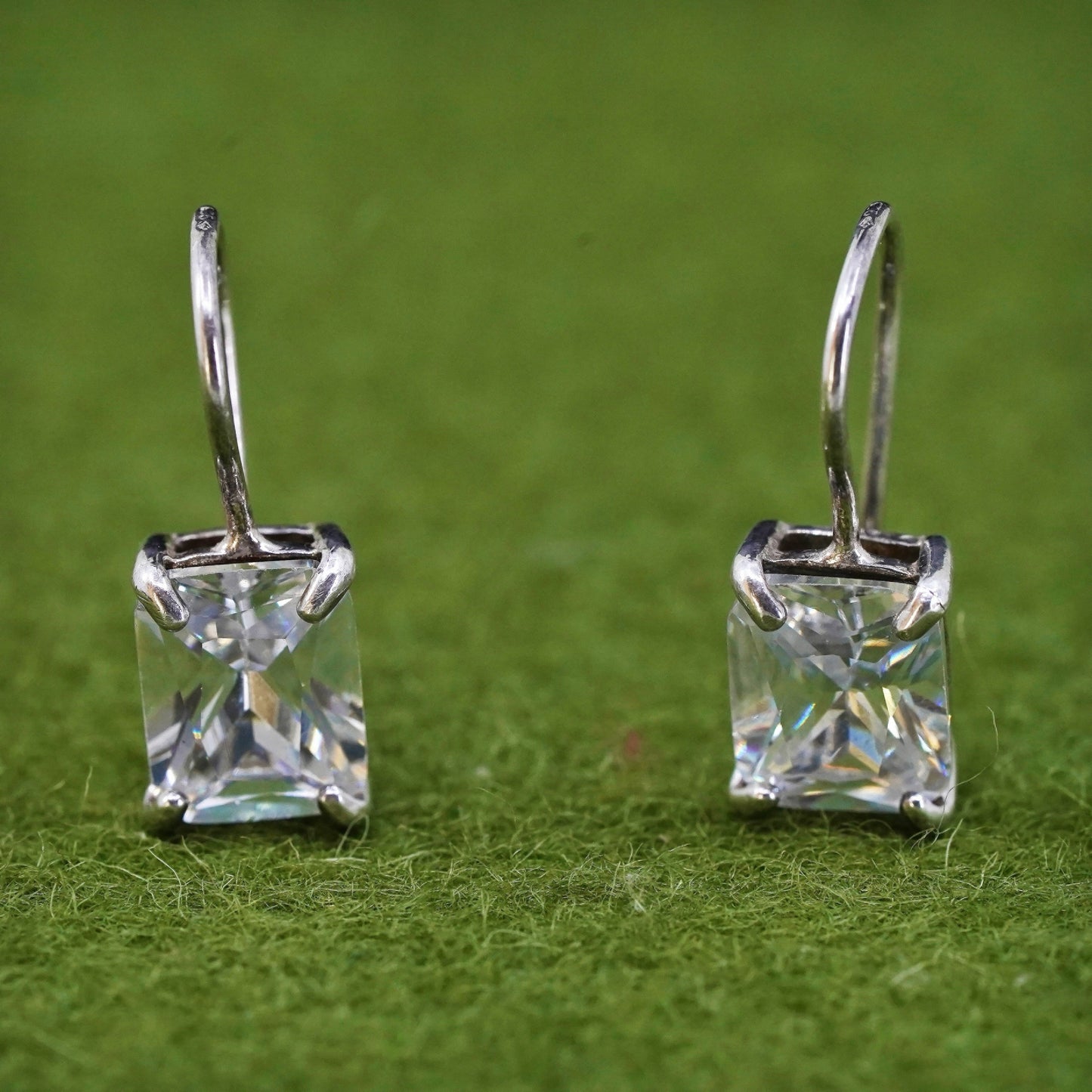 Silpada W0353 Rectangular Cubic Zirconia Sterling 925 Silver Earrings
