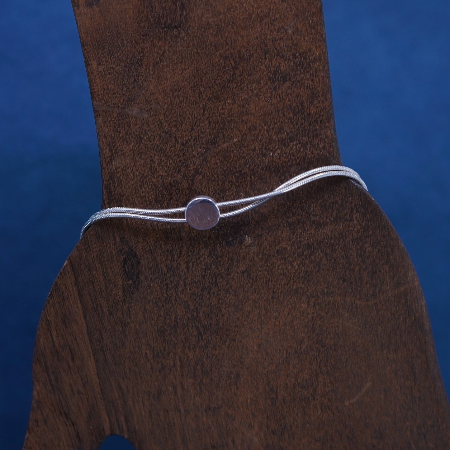 6.5+1”, Dyadema Sterling silver handmade bracelet, 925 double snake chain