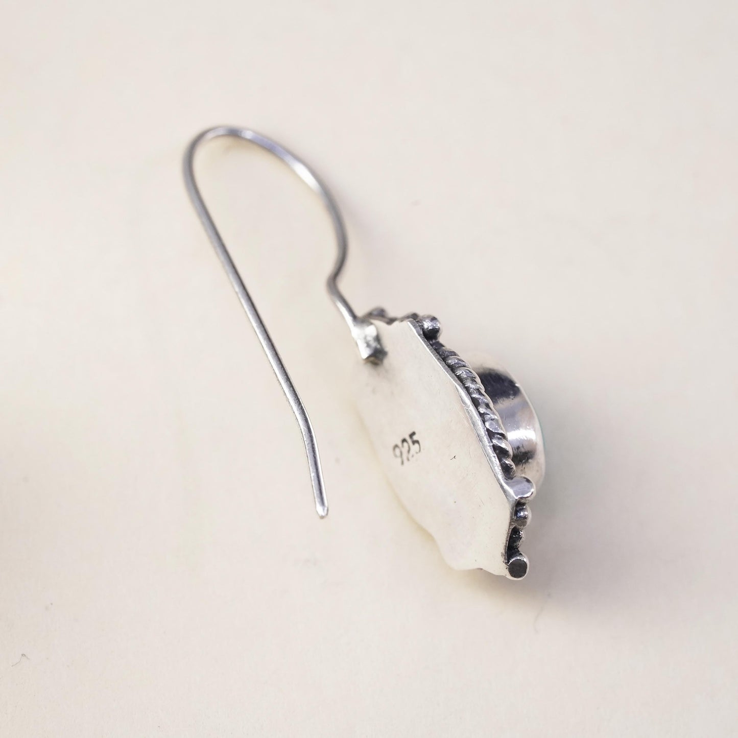Southwestern sterling silver 925 handmade single earring with turquoise