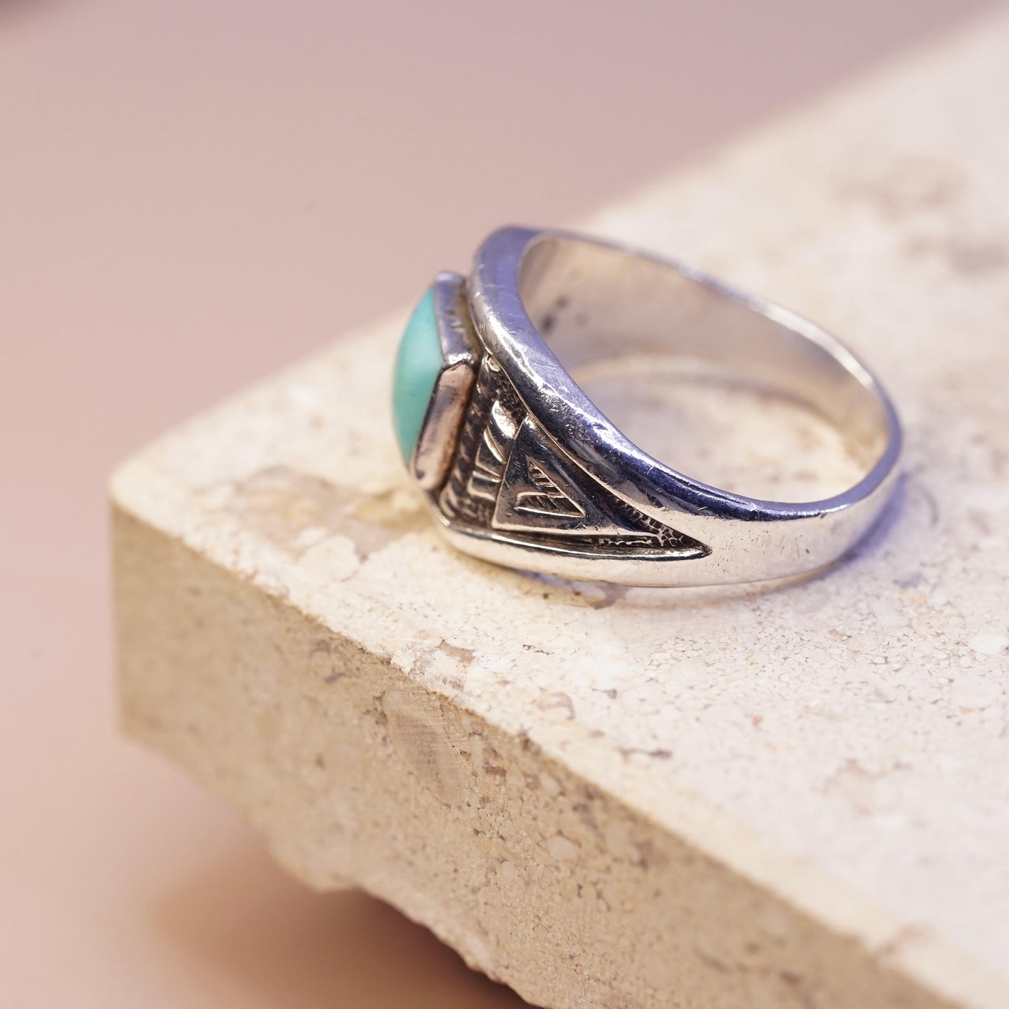 Size 6, Bell Trading Post Sterling 925 silver ring, Native American, turquoise