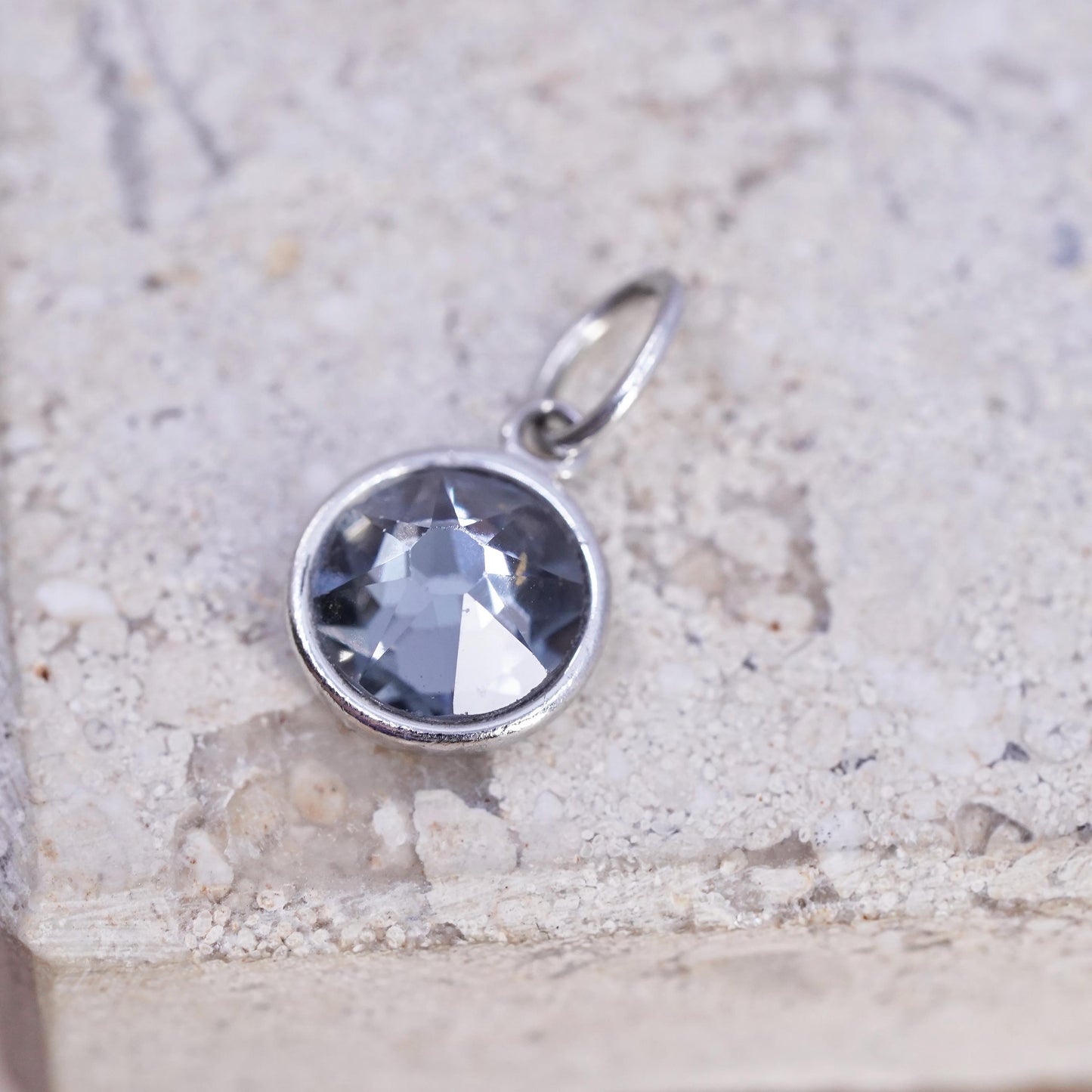 Origami Owl jewelry 925 sterling silver handmade pendant, 925 crystal charm
