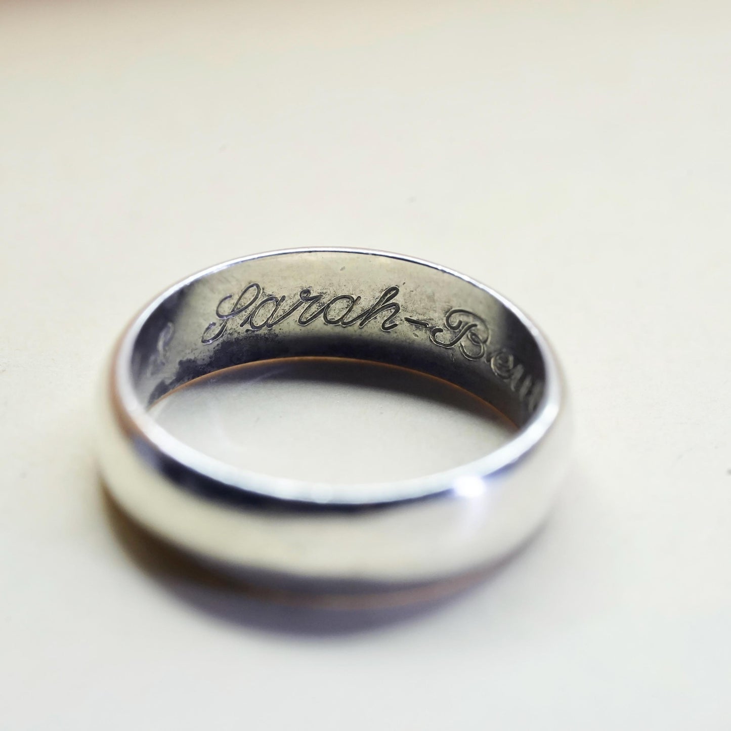 Size 5, Vintage sterling silver handmade ring, 925 silver band, wedding band