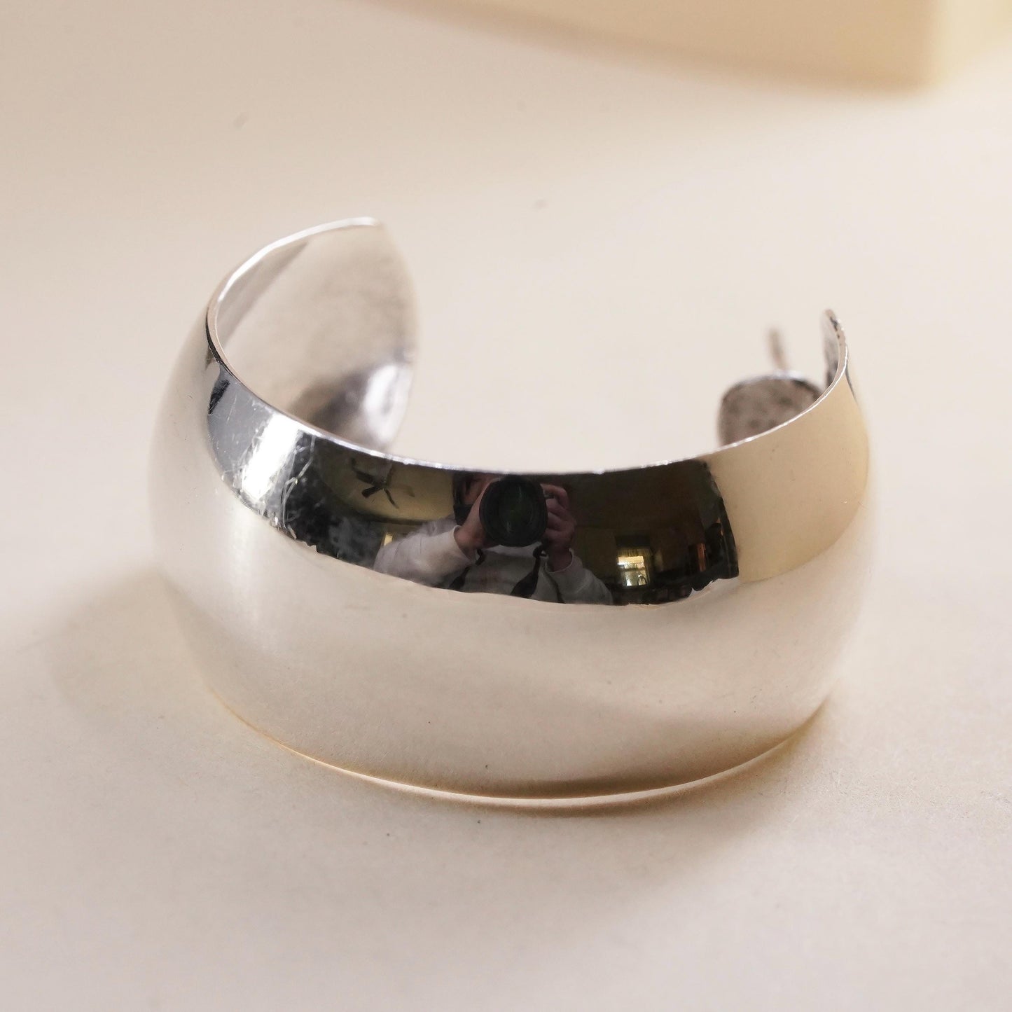 1.25", Vintage sterling silver loop single 1 earring, fashion huggie hoop stud