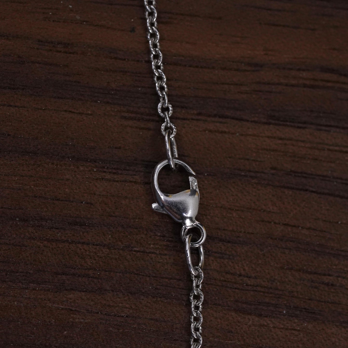 18", 1mm, vintage Sterling silver necklace, Italy 925 circle chain