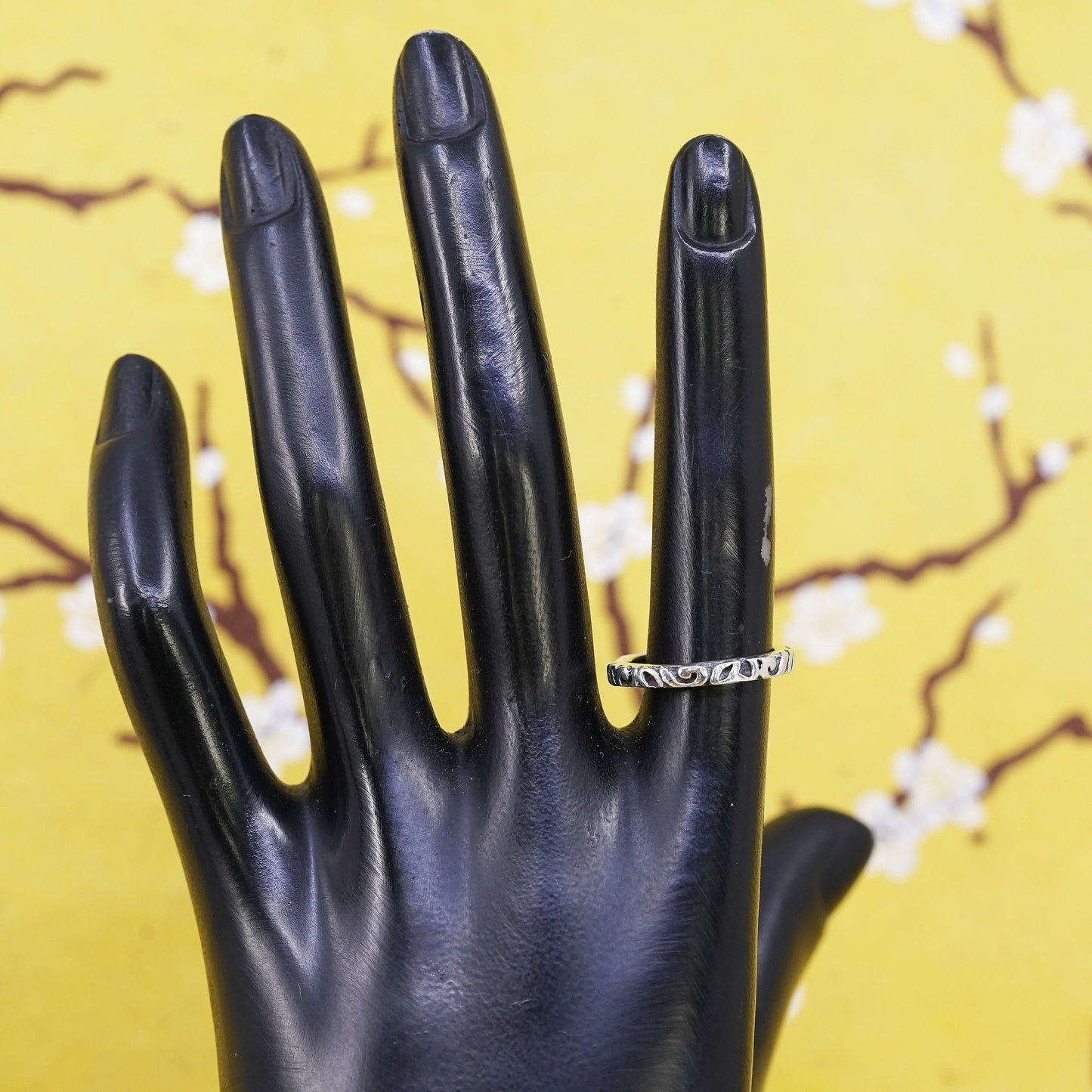 Size 6, VTG silpada sterling silver handmade ring, 925 swirly stackable band