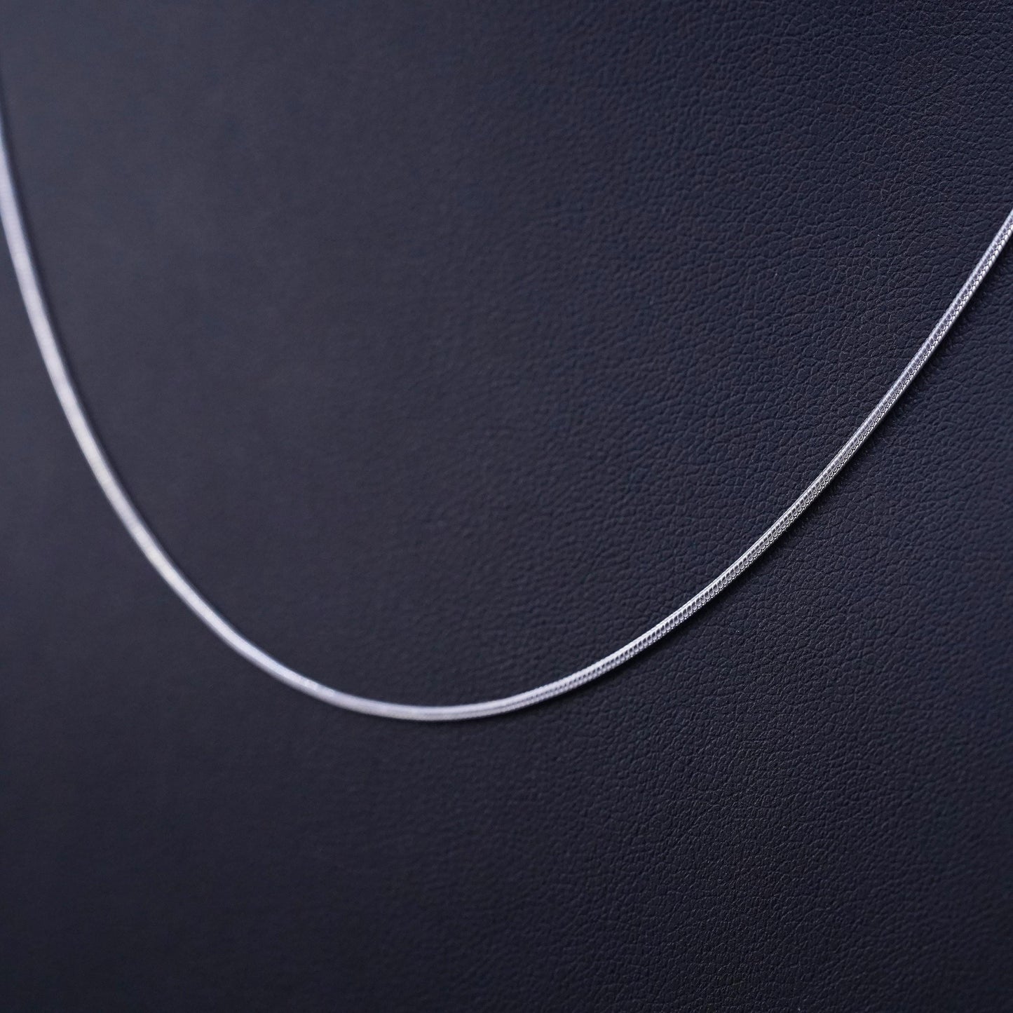 20” 1mm, vintage Italy Sterling 925 silver snake chain necklace
