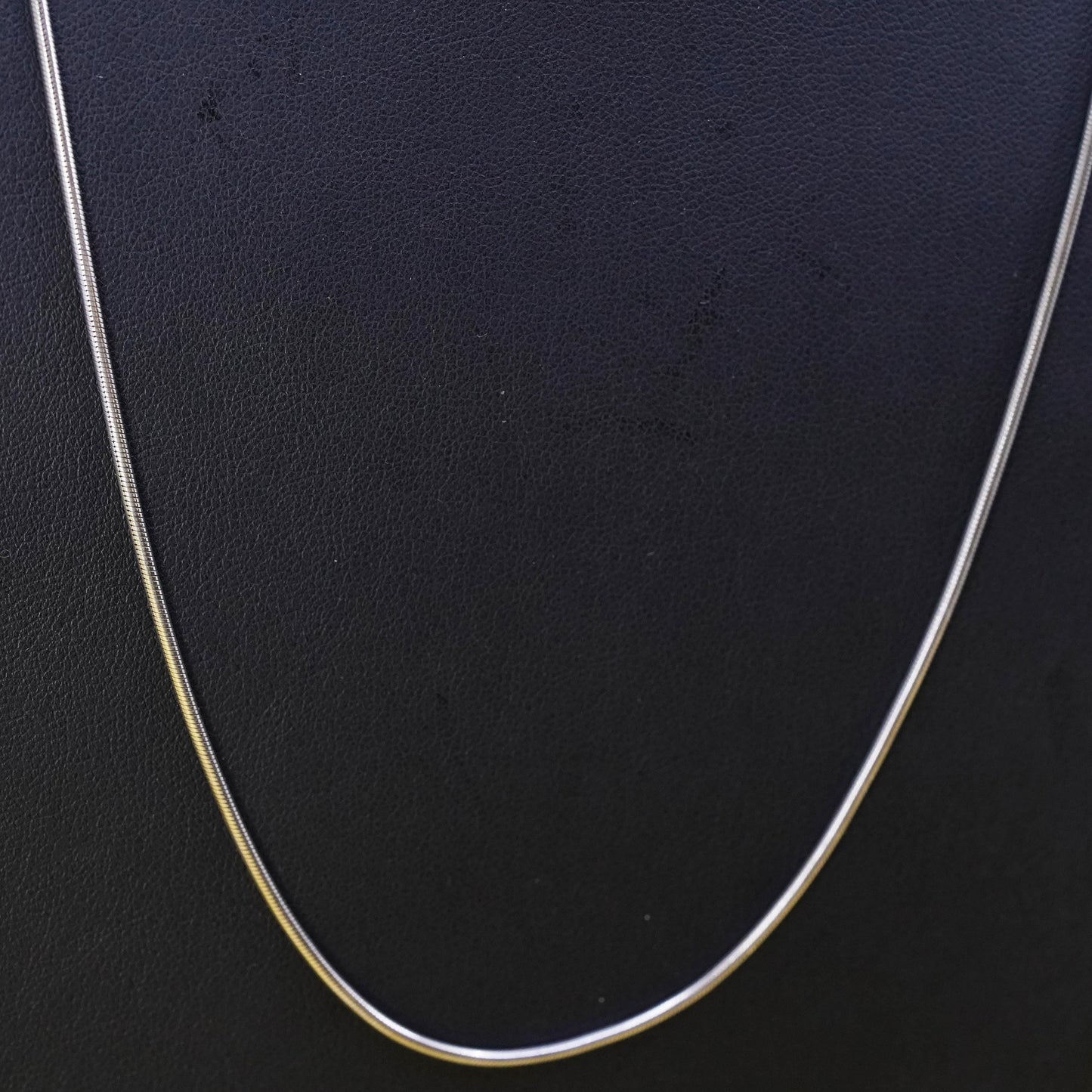 24" 1mm, vintage Sterling silver adjustable necklace, Italy 925 snake chain