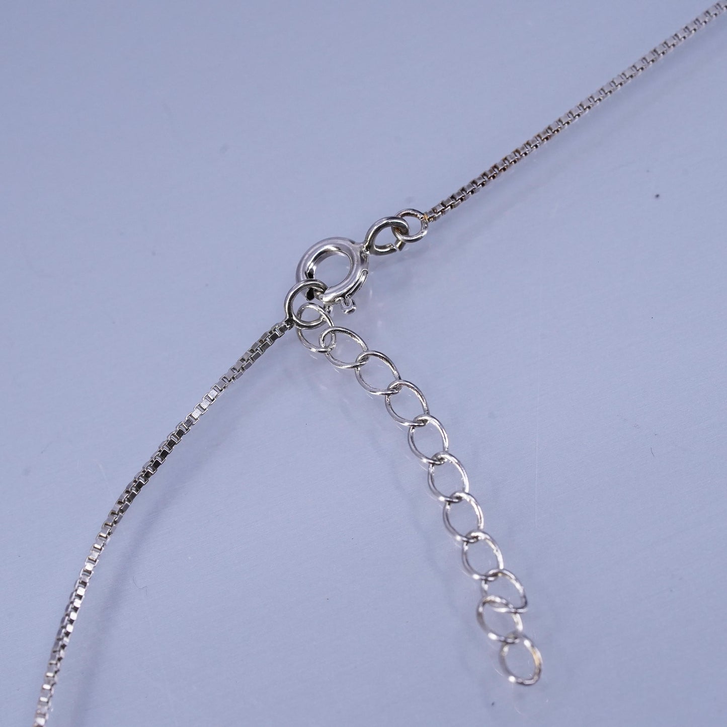 18+1”, Sterling 925 silver box necklace cz heart pendant “always in my heart”
