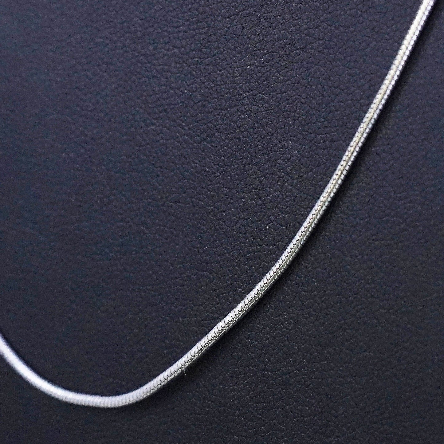 20”, 1mm, Vintage sterling silver snake chain, Italy 925 necklace