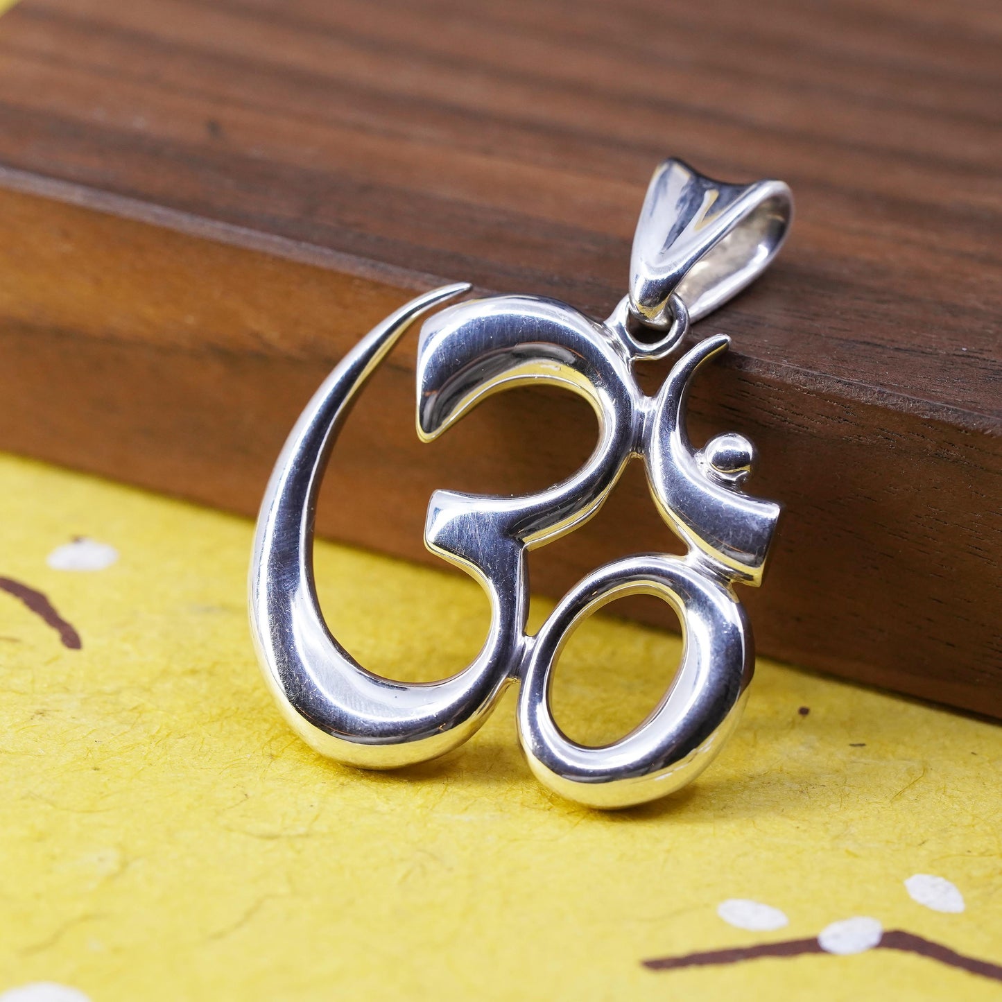 Vintage Robert Lee Morris RLM Studio Sterling silver pendant, 925 silver om aum