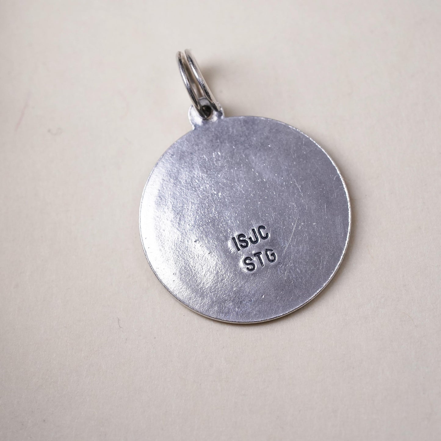 Vintage sterling handmade world traveler pendant, 925 Montreal tag
