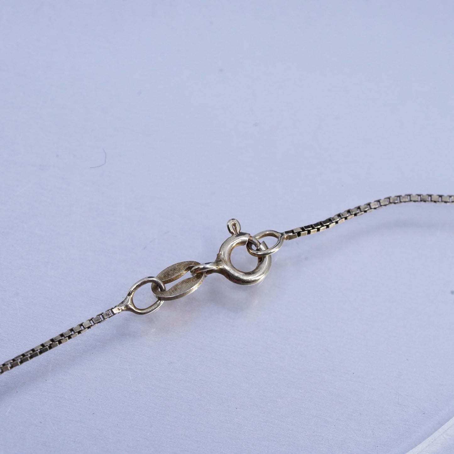 18", gold plated Sterling 925 silver box necklace cz heart pendant mom cutout