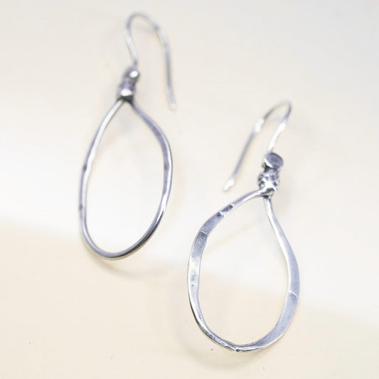 Vintage Silpada Israeli Lasso 925 Sterling Silver teardrop loop Earrings W1551