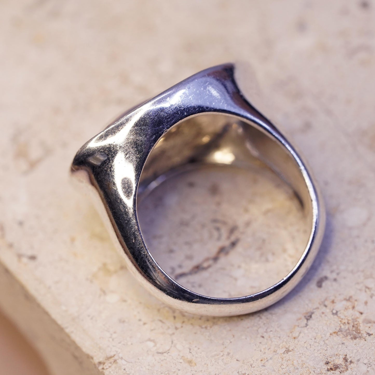 Size 7.5, Vintage Silpada Modernist Sterling 925 Silver Band Ring Retired