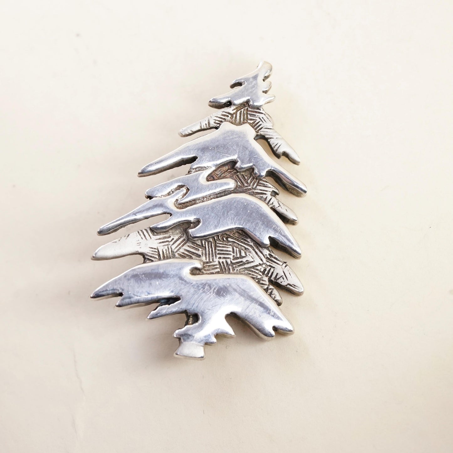 Vintage Sterling Silver Boston MFA Museum of Fine Art Christmas Tree Brooch