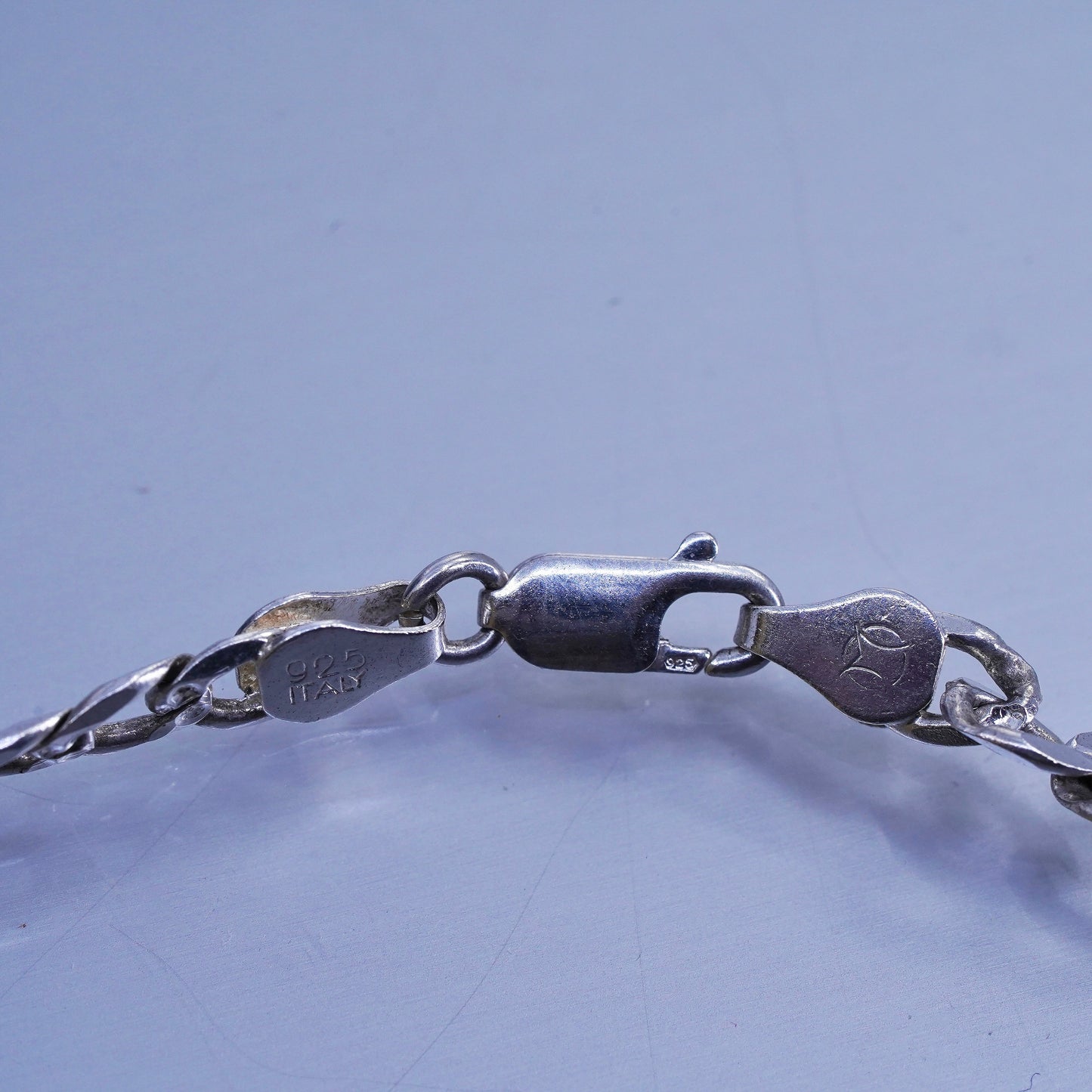 20” 5mm, vintage Italy Sterling 925 silver curb chain necklace