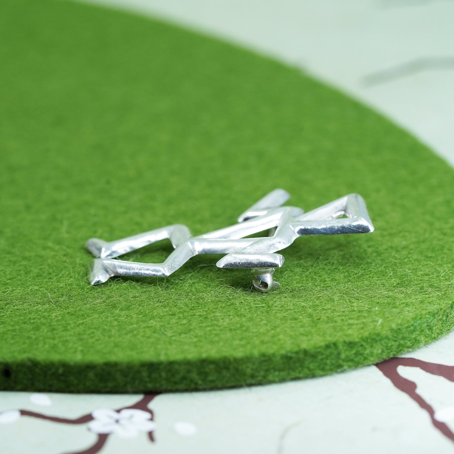 Vintage Mexican sterling silver 925 handmade figure brooch