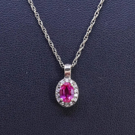 18", Stauer vermeil yellow gold Sterling 925 silver rope necklace ruby pendant