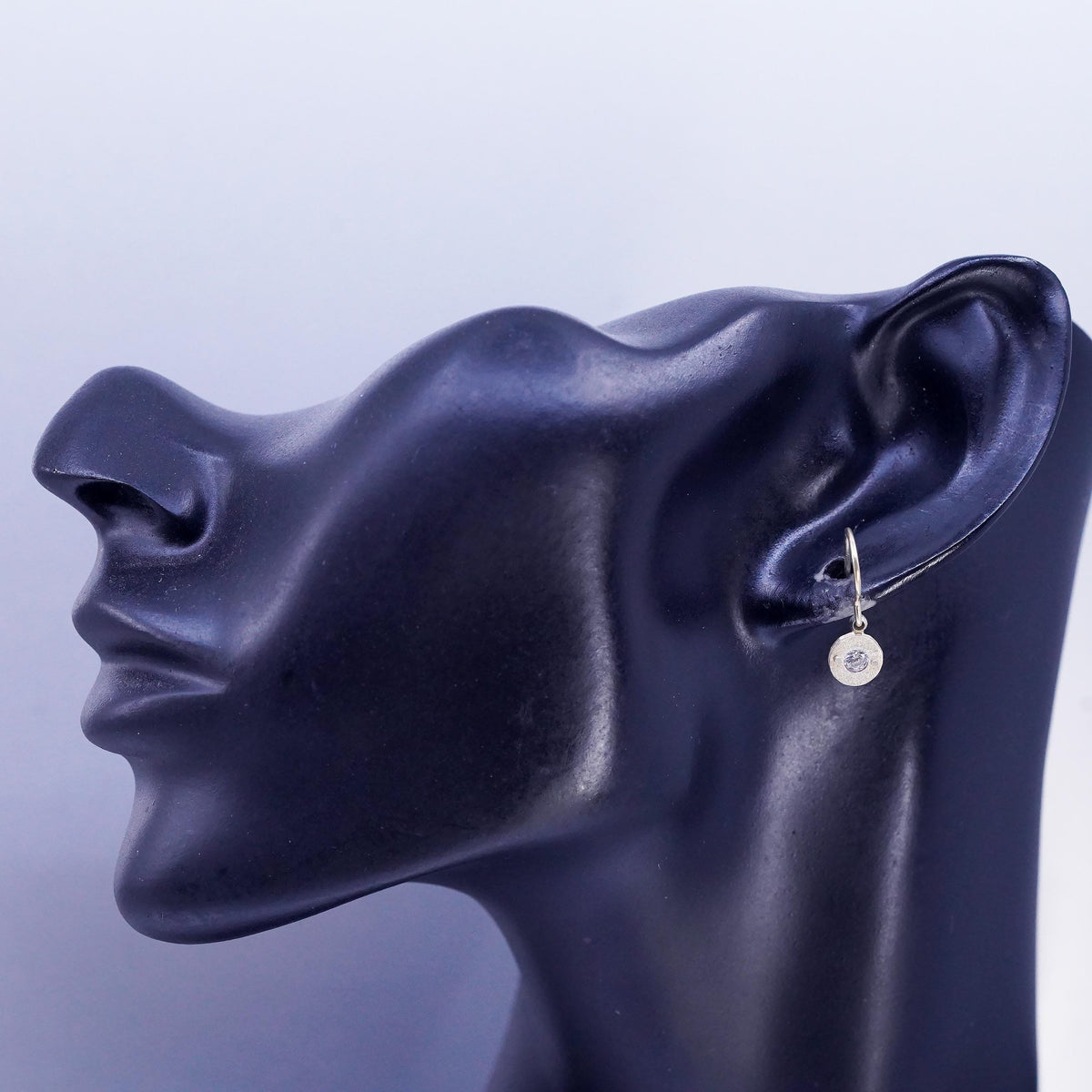 Vintage vermeil gold filled Sterling 925 silver earrings with Cz details