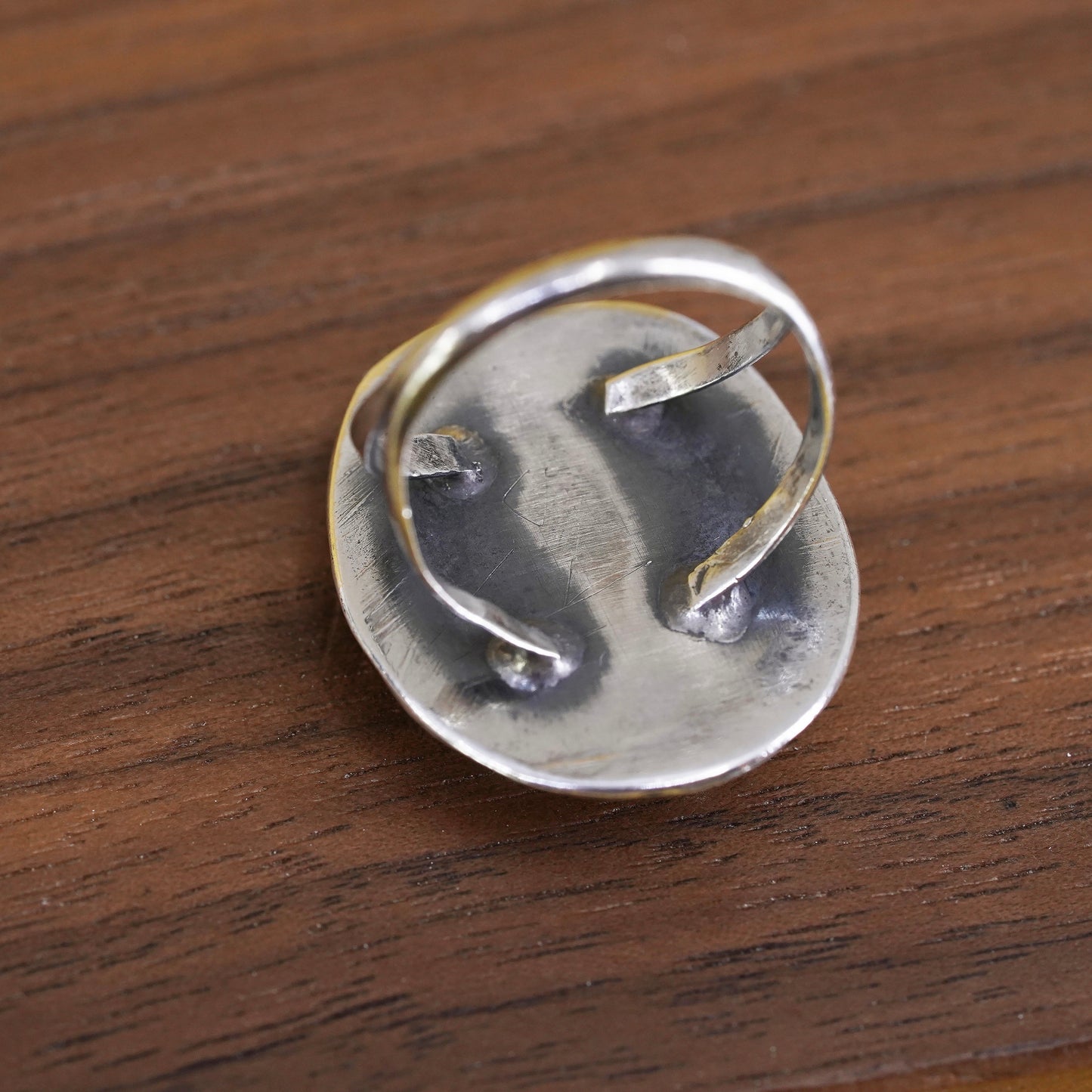 Size 6, vintage Native American Sterling 925 silver ring w/ teardrop turquoise
