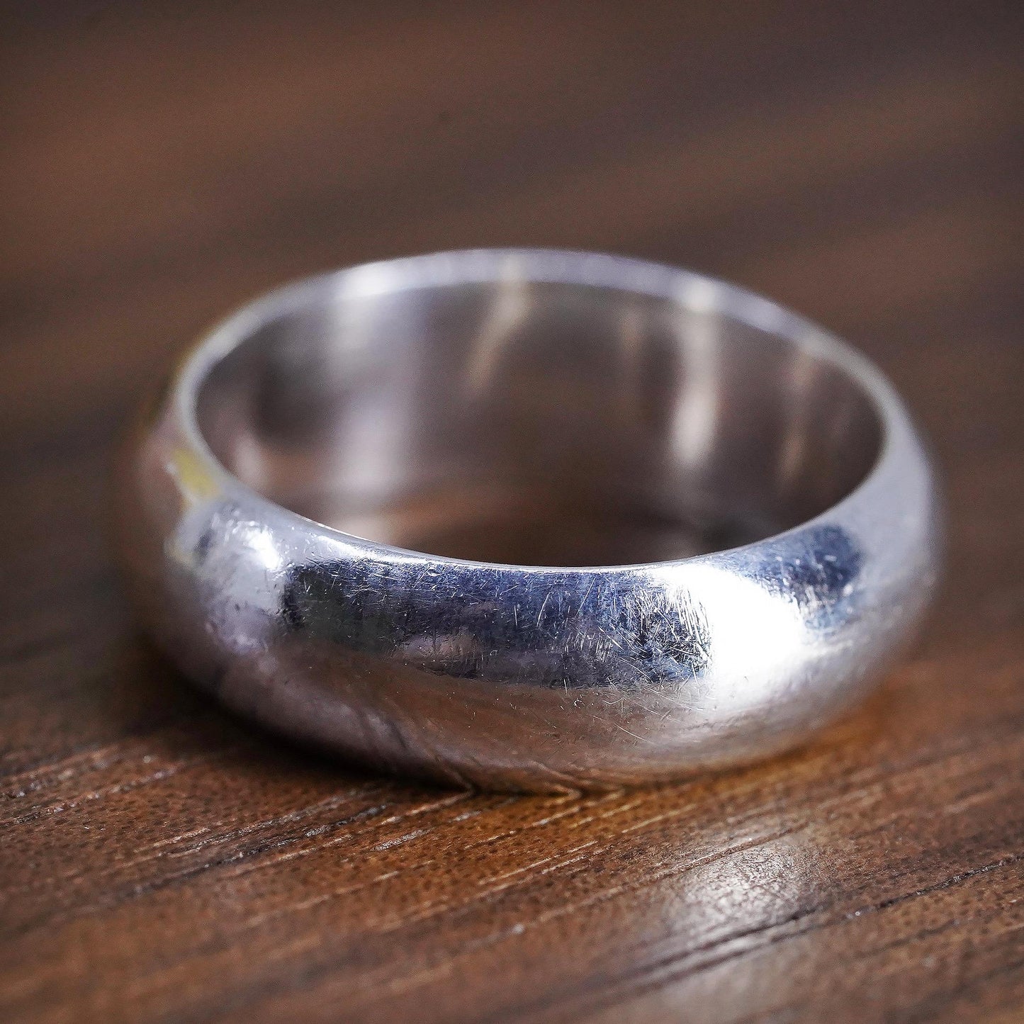Size 5, vintage southwestern sterling silver handmade ring, 925 wedding band